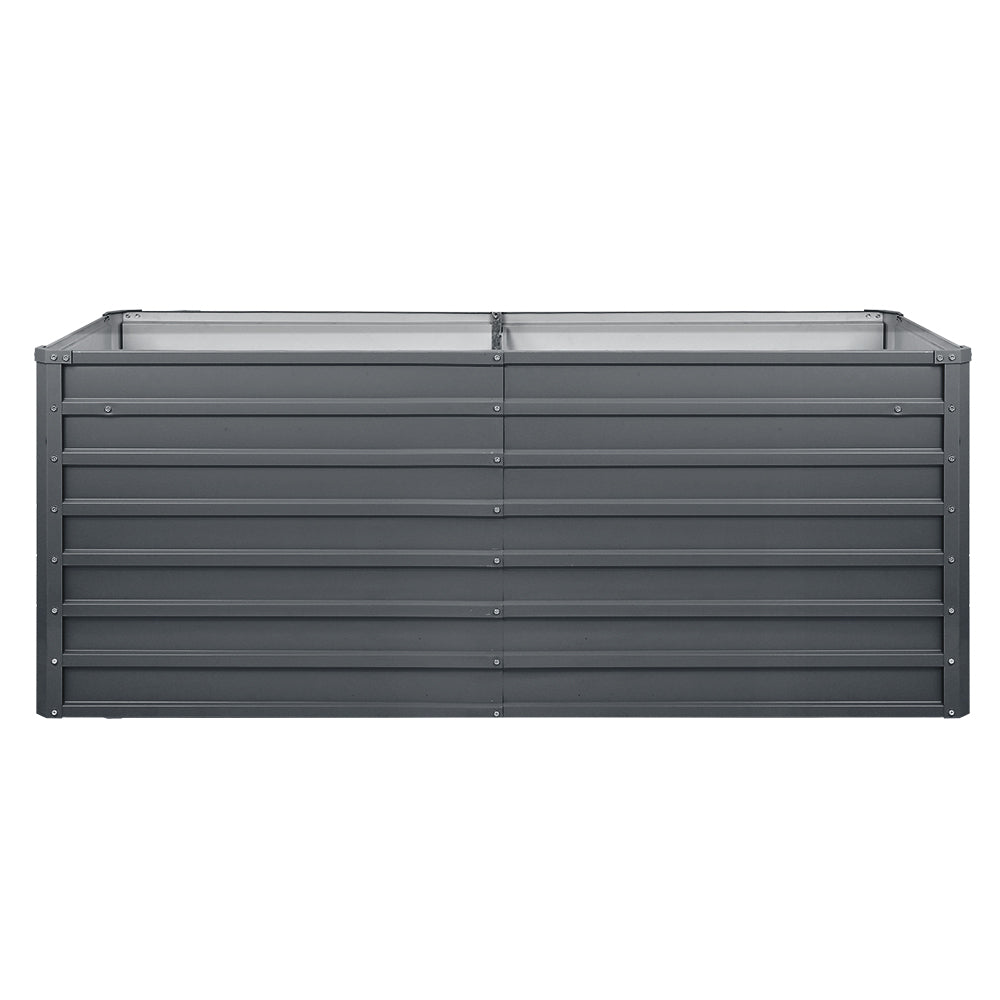 Greenfingers Garden Bed 240X80X77CM Galvanised Raised Steel Instant Planter 2N1-2