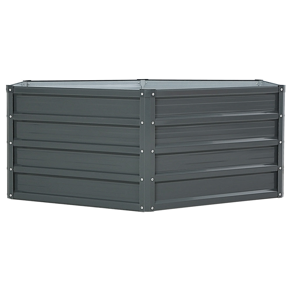 Greenfingers Garden Bed 2PCS 130X130X46CM Galvanised Steel Raised Planter-3