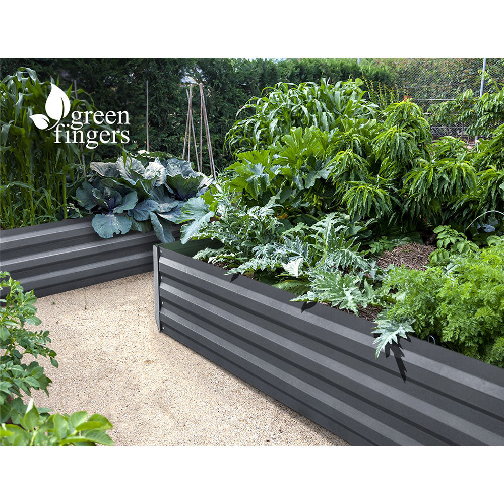 Greenfingers Garden Bed 2PCS 210X90X30cm Galvanised Steel Raised Planter-6