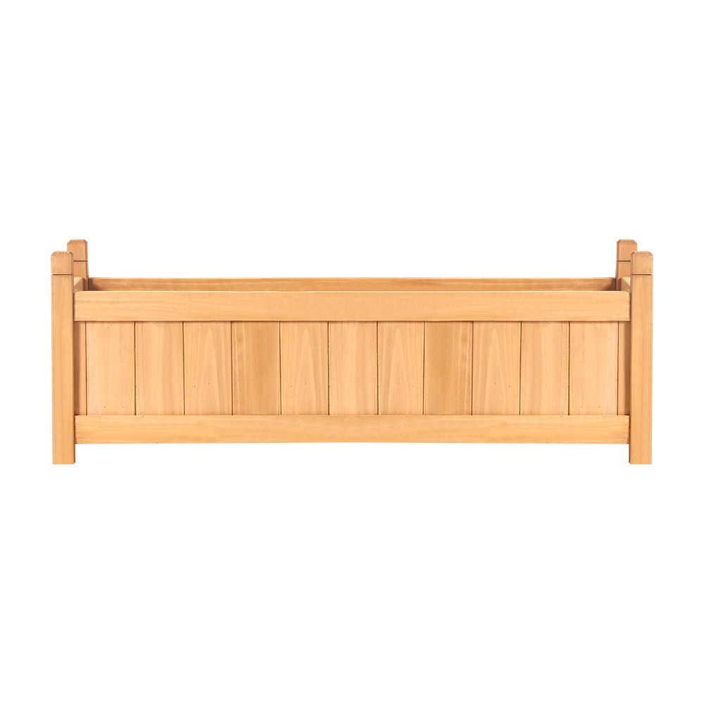 Greenfingers Garden Bed Raised Wooden Planter Outdoor Box Vegetables 90x30x33cm-2