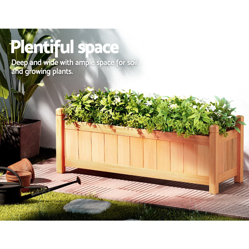 Greenfingers Garden Bed Raised Wooden Planter Outdoor Box Vegetables 90x30x33cm-6