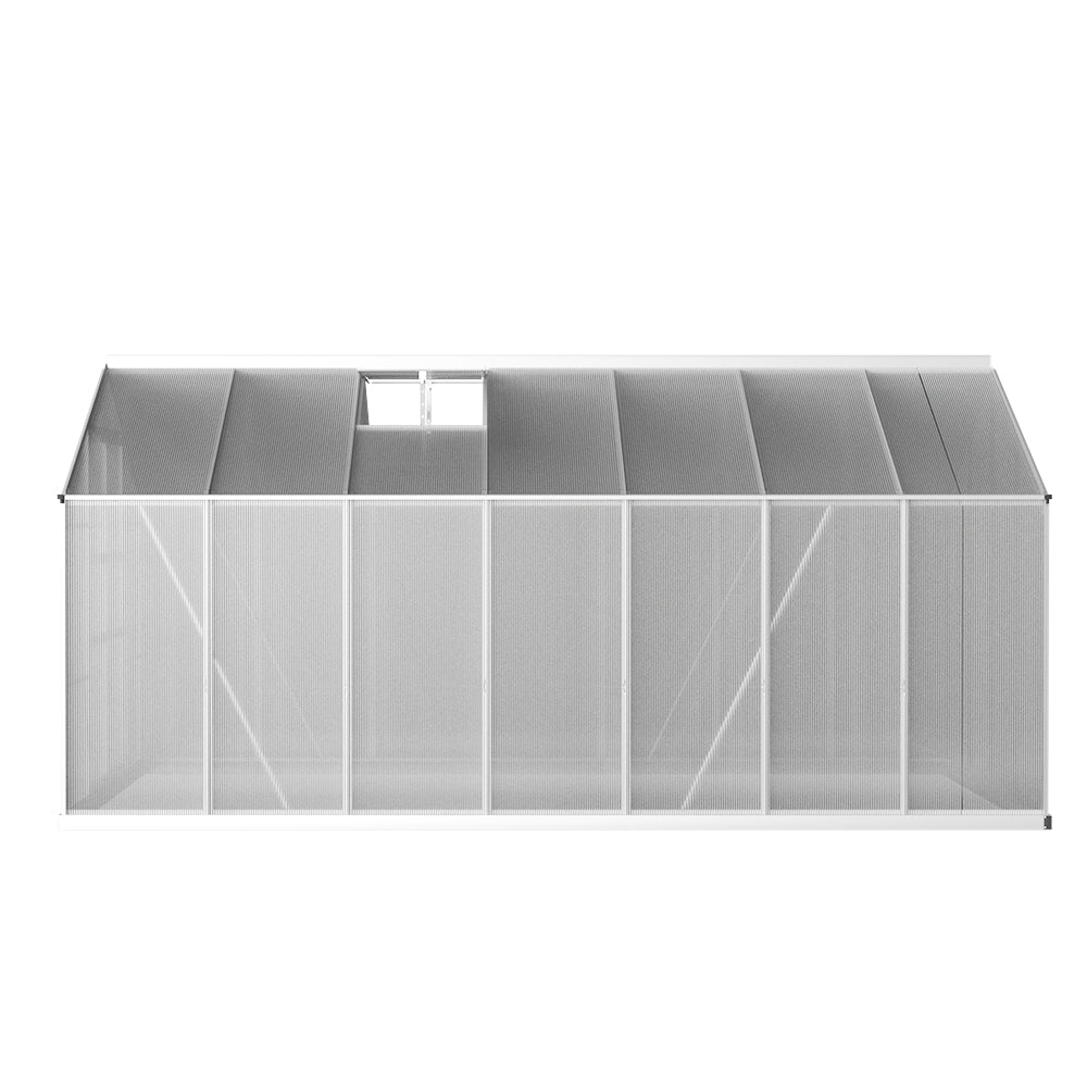 Greenfingers Greenhouse Aluminium Green House Garden Shed Polycarbonate 4.1x2.5M-3