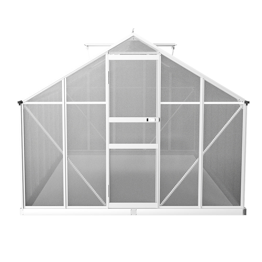 Greenfingers Greenhouse Aluminium Green House Polycarbonate Garden Shed 4.2x2.5M-2