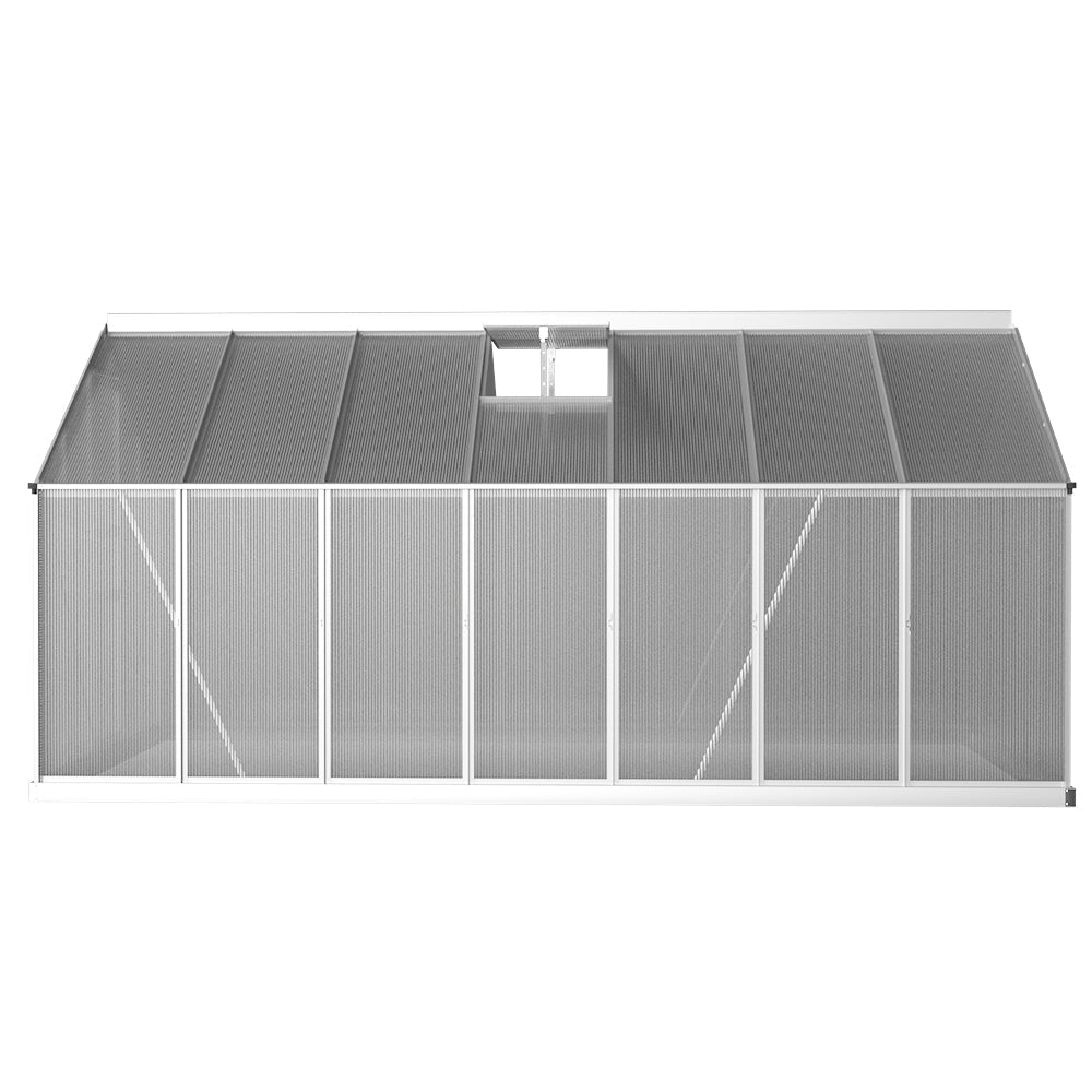 Greenfingers Greenhouse Aluminium Green House Polycarbonate Garden Shed 4.2x2.5M-3