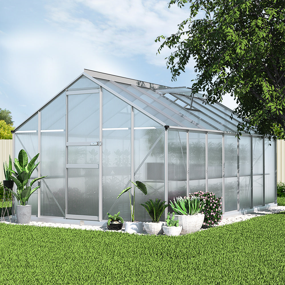 Greenfingers Greenhouse Aluminium Green House Polycarbonate Garden Shed 4.2x2.5M-7