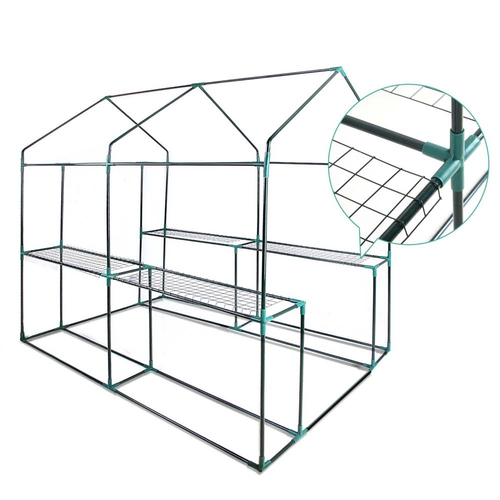 Greenfingers Greenhouse Garden Shed Green House 1.9X1.2M Storage Greenhouses Clear-2