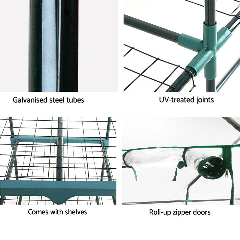 Greenfingers Greenhouse Garden Shed Tunnel Plant Green House Storage Plant Lawn-4