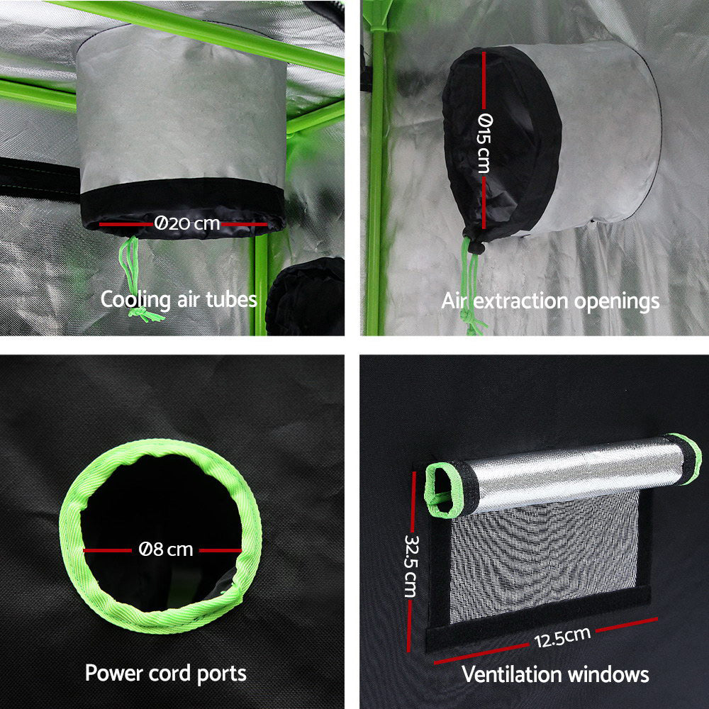 Greenfingers Grow Tent 1200W LED Grow Light 120X120X200cm Mylar 6" Ventilation-2