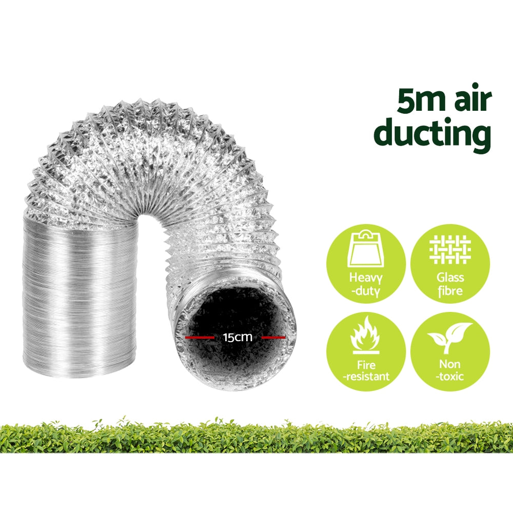 Greenfingers Grow Tent 1200W LED Grow Light 120X120X200cm Mylar 6" Ventilation-6