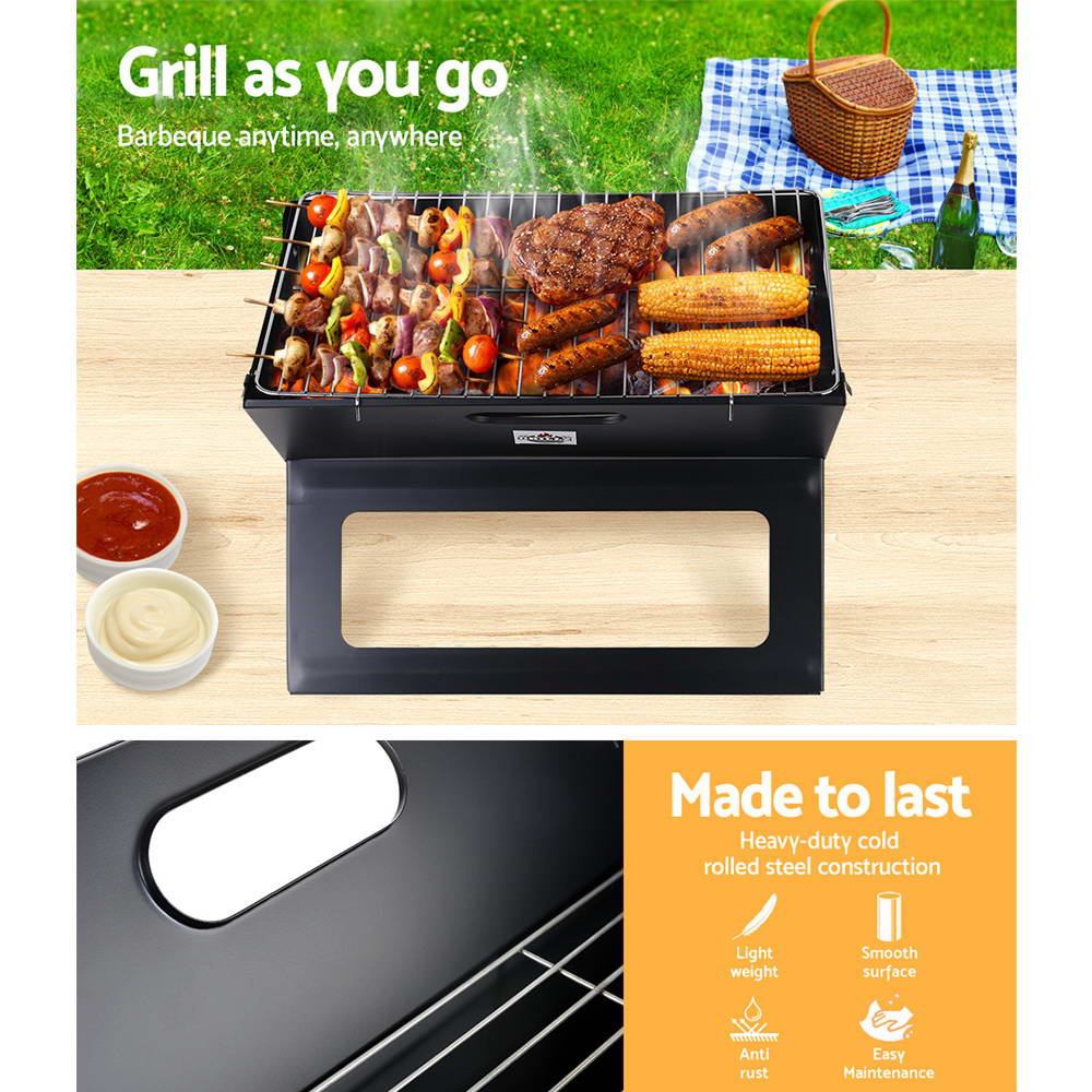 Grillz Notebook Portable Charcoal BBQ Grill-4