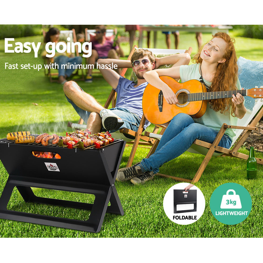 Grillz Notebook Portable Charcoal BBQ Grill-5