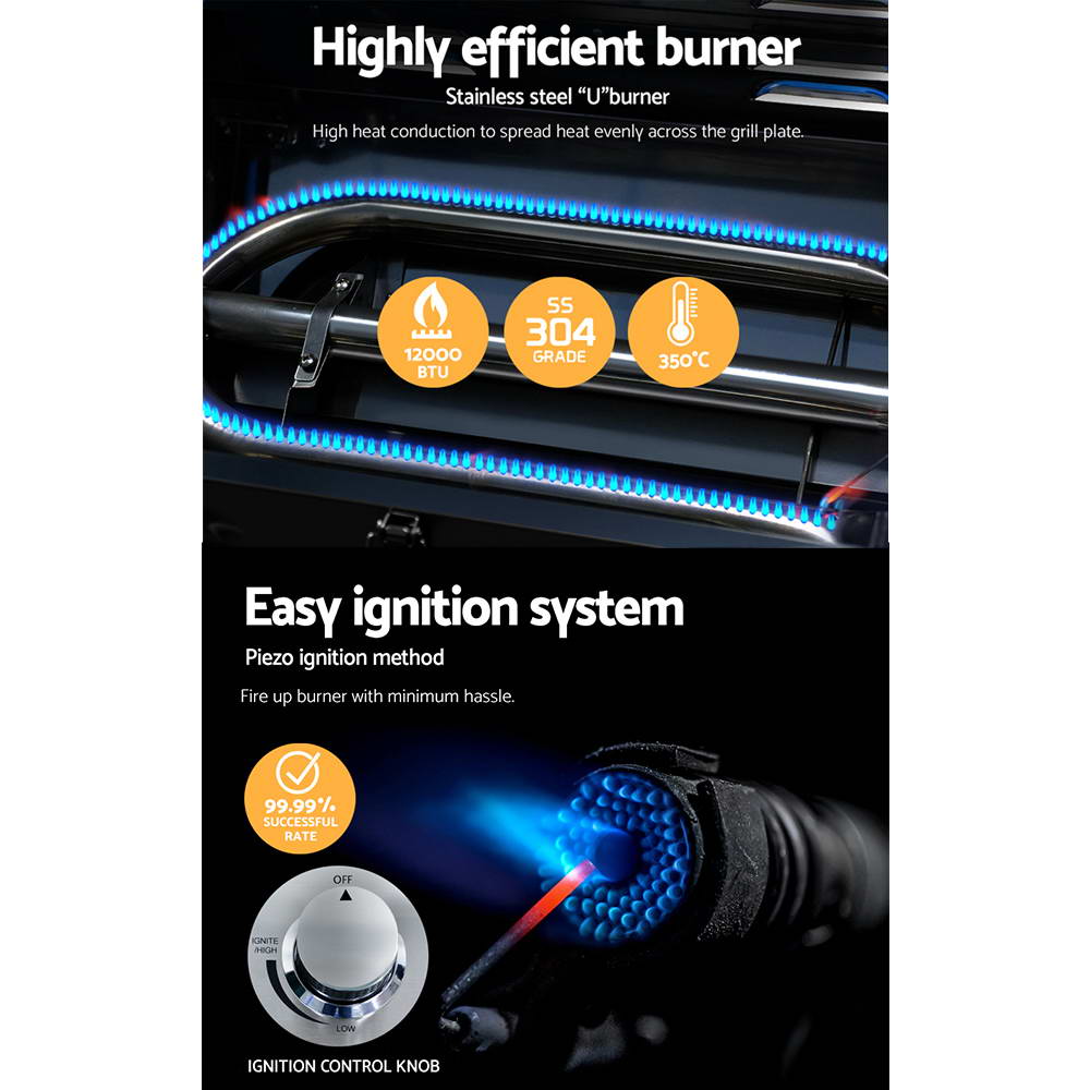 Grillz Portable Gas BBQ Grill Heater-4