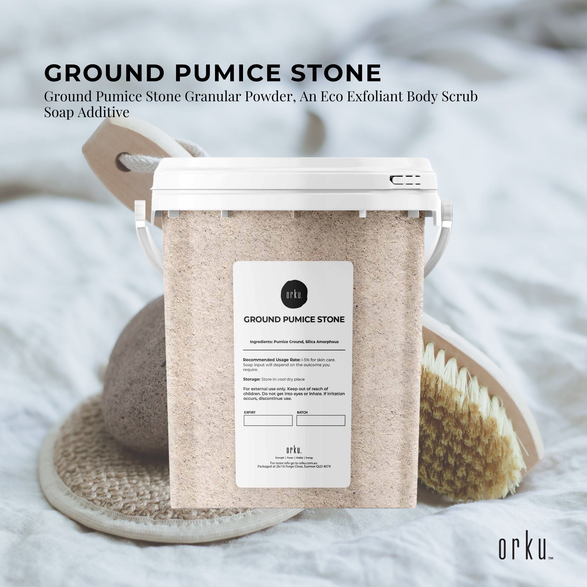 Ground Pumice Stone Granular Powder Tub Eco Exfoliant Body Scrub Soap Additive-3