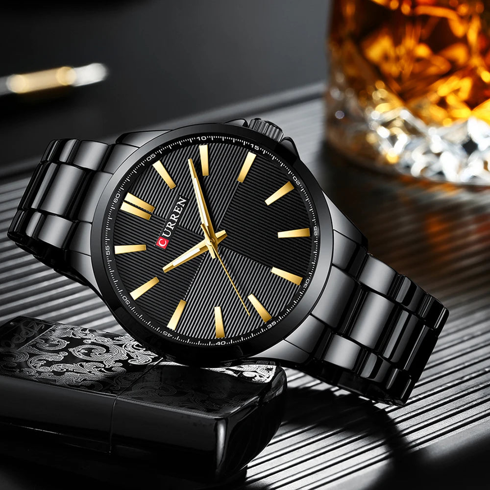 CURREN Watches Men Fashion Watch 2019 Luxury Stainless Steel Band Reloj Wristwatch Business Clock Waterproof Relogio Masculino