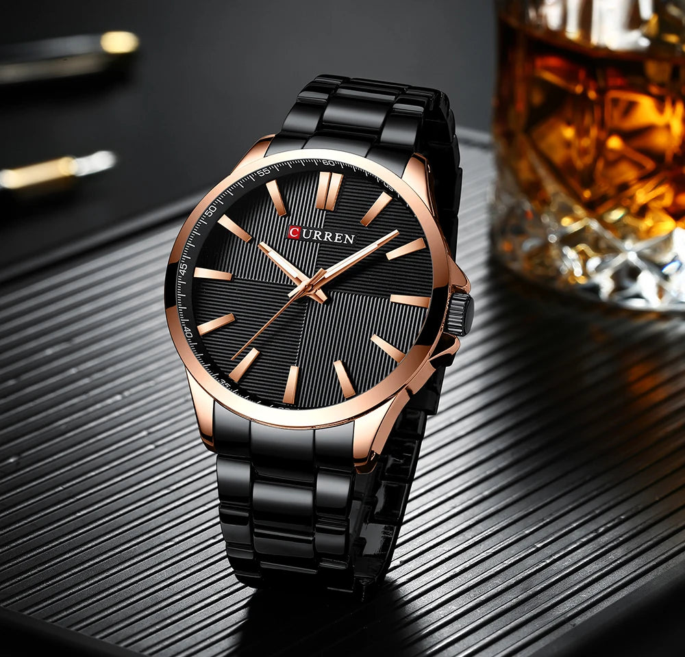 CURREN Watches Men Fashion Watch 2019 Luxury Stainless Steel Band Reloj Wristwatch Business Clock Waterproof Relogio Masculino