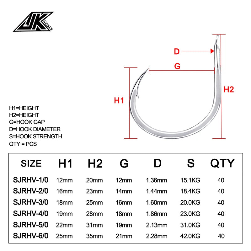 JK New Hook Super Anti Rust Seawater Craftsmanship Extremely Strong Fishing Gear