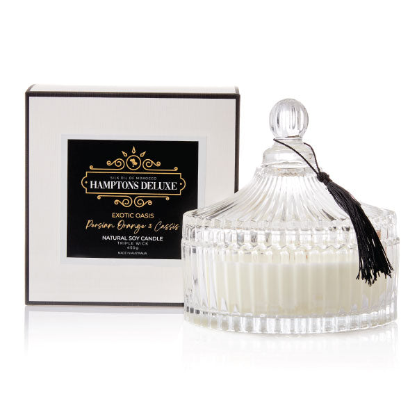 Hamptons Deluxe Large Candle - Exotic Oasis - Persian Orange and Cassis-0