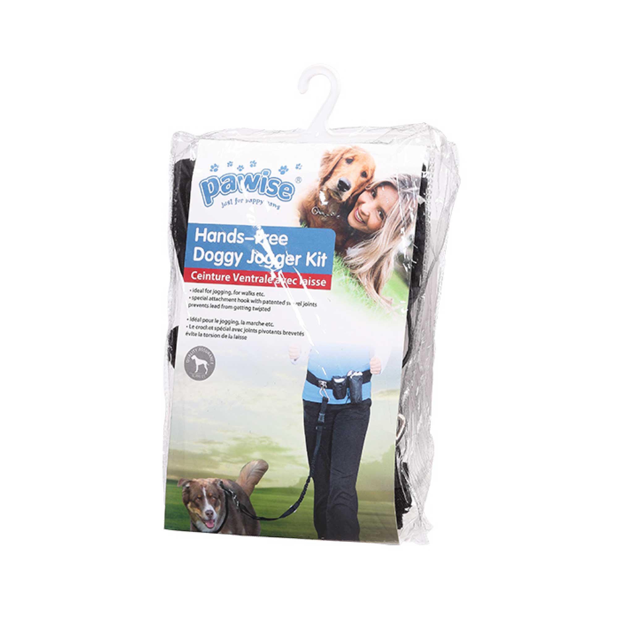 Hands Free Dog Bungee Leash - Doggy Jogger Lead Belt with Storage-1