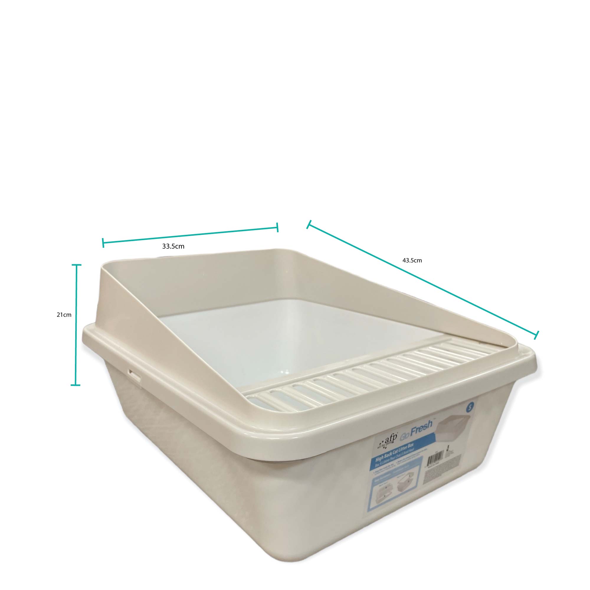 High Back Cat Litter Tray Small - Pet Fresh Clean Kitten Toilet Box-2