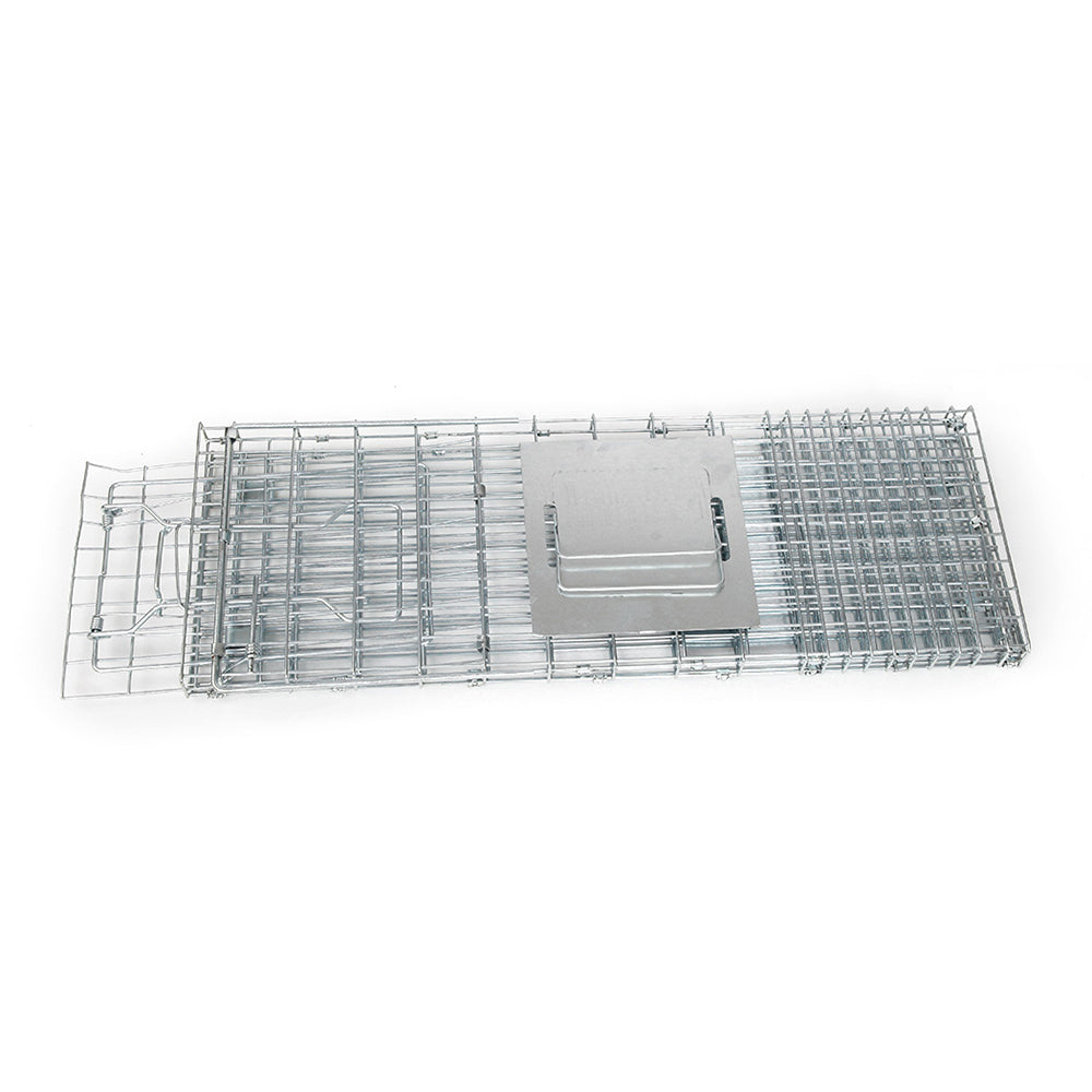 Humane Animal Trap Cage 66 x 23 x 25cm - Silver-2