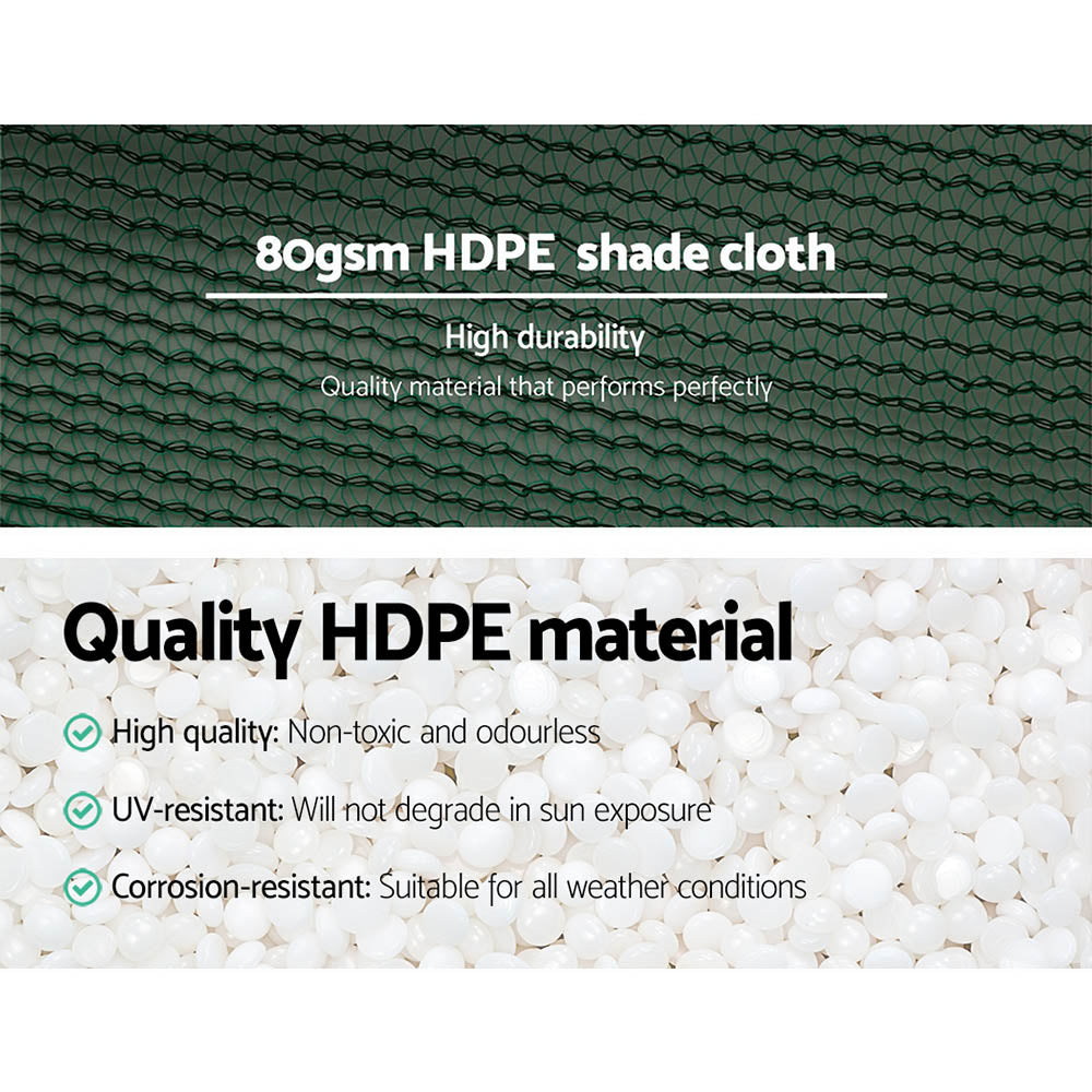 Instahut 3.66x30m 30% UV Shade Cloth Shadecloth Sail Garden Mesh Roll Outdoor Green-4