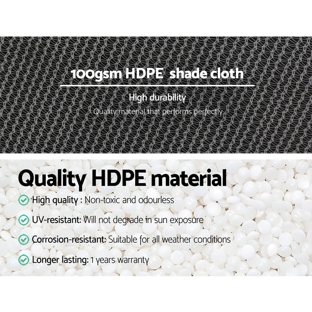 Instahut 50%UV Shade Cloth Shadecloth Sail Garden Mesh Roll Outdoor 1.83x30m-4