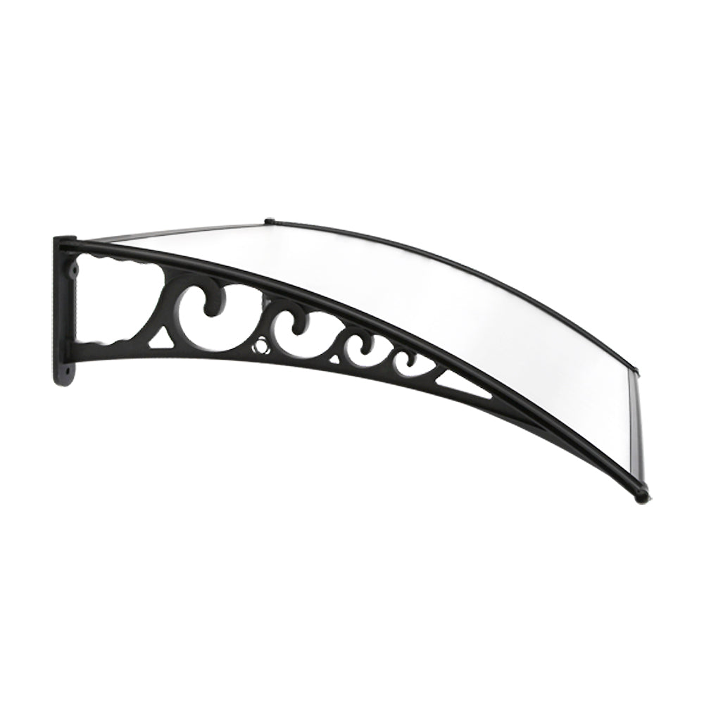 Instahut DIY Window Door Awning Shade 1 x 3m - Transparent-3