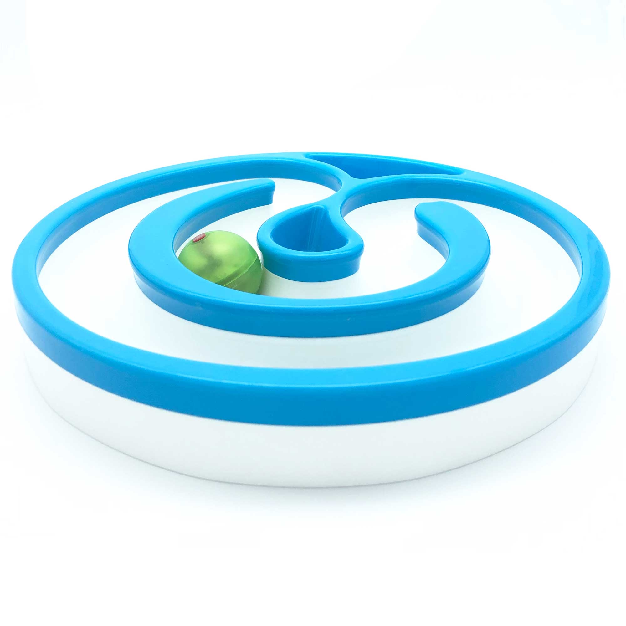 Interactive Cat Track Circle with LED Sound Light Rolling Ball - Chase Play Toy-1