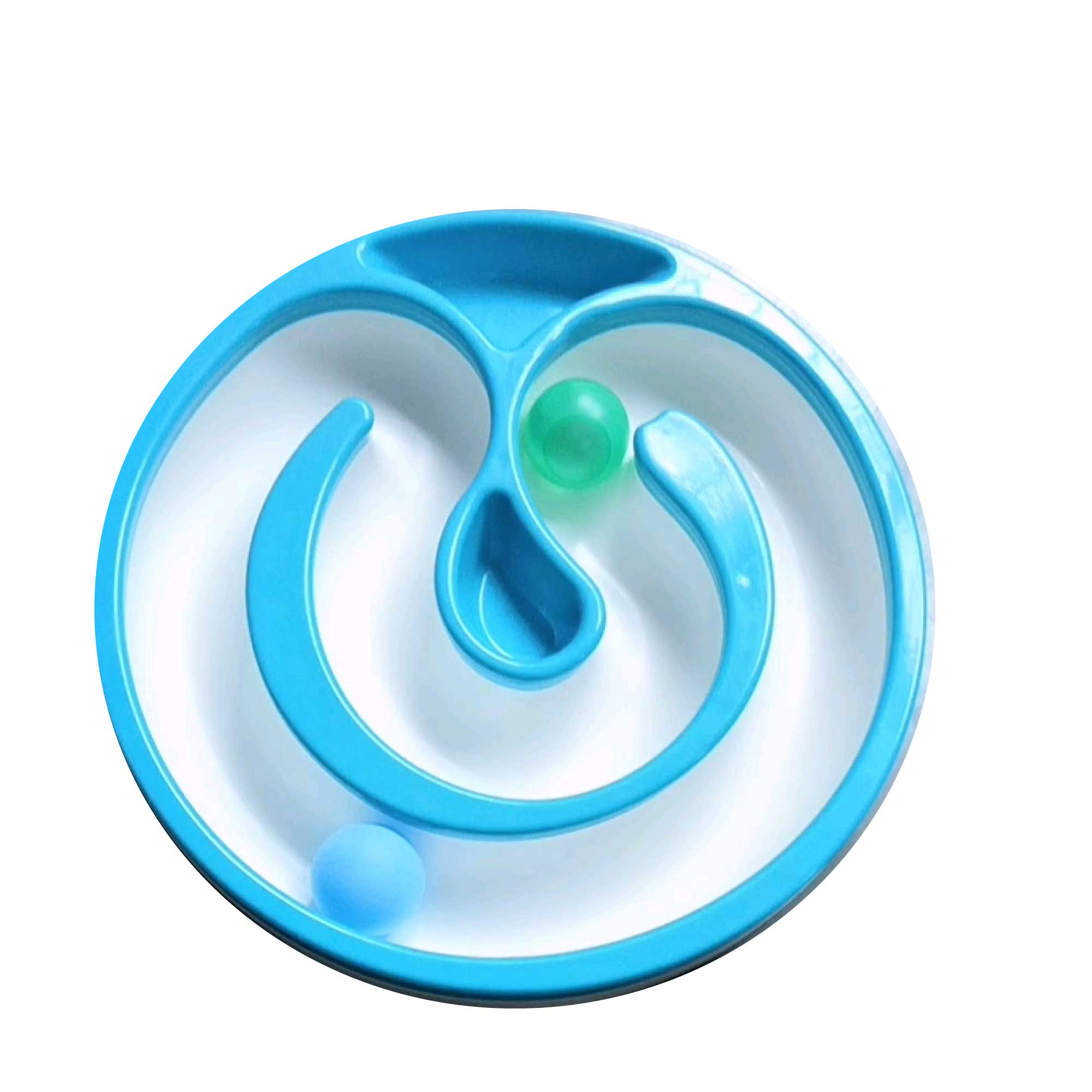 Interactive Cat Track Circle with LED Sound Light Rolling Ball - Chase Play Toy-0