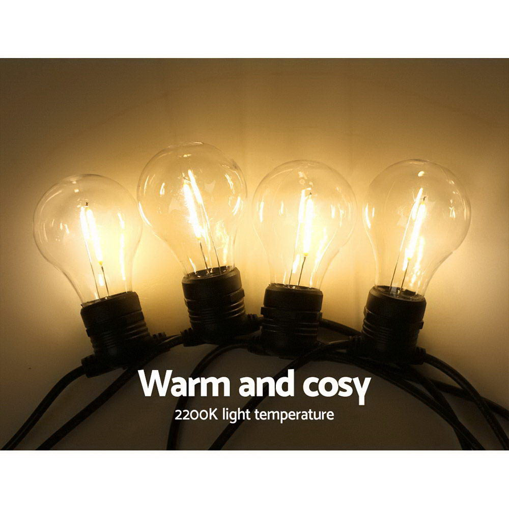 Jingle Jollys 59m Festoon String Lights LED Outdoor Wedding Party Garden Decor-3