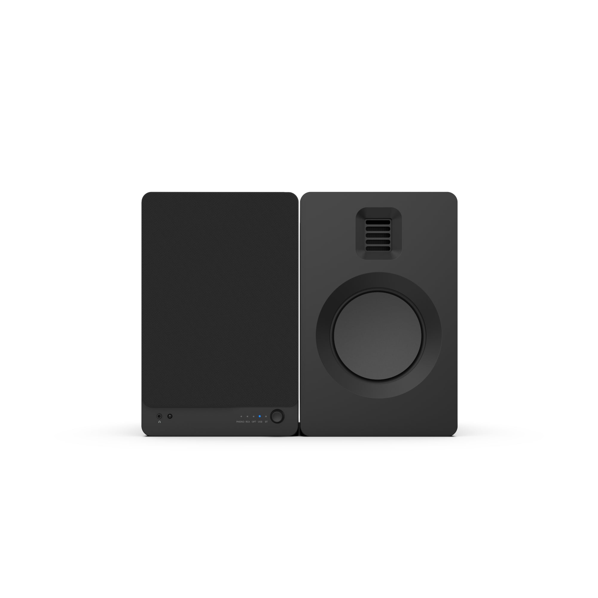 Kanto TUK 260W Powered Bookshelf Speakers with Headphone Out, USB Input, Dedicated Phono Pre-amp, Bluetooth - Pair, Matte Black-2