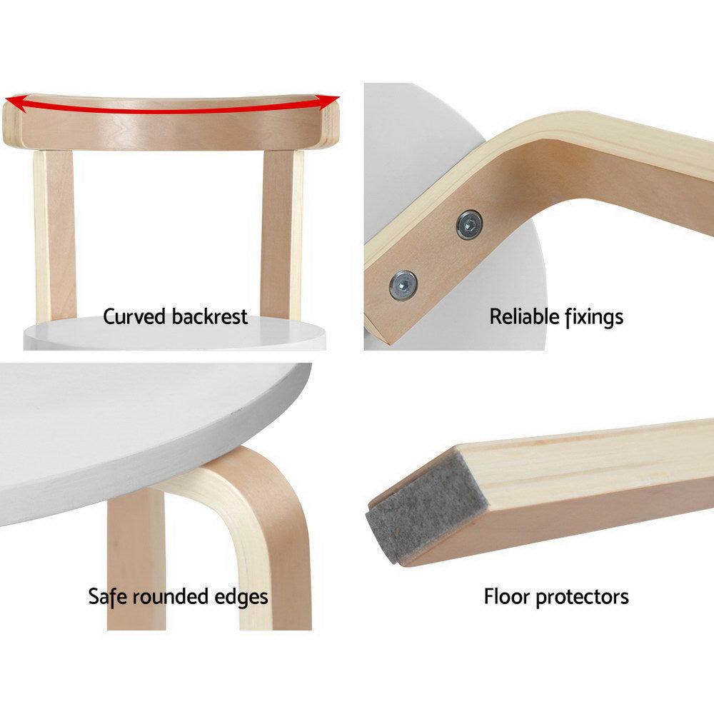 Keezi Nordic Kids Table Chair Set 3PC Desk Activity Study Play Children Modern-2