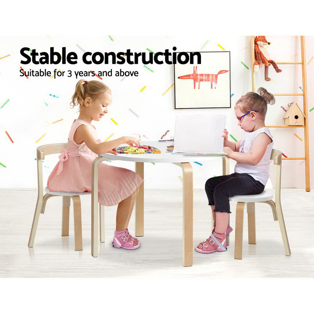 Keezi Nordic Kids Table Chair Set 3PC Desk Activity Study Play Children Modern-4