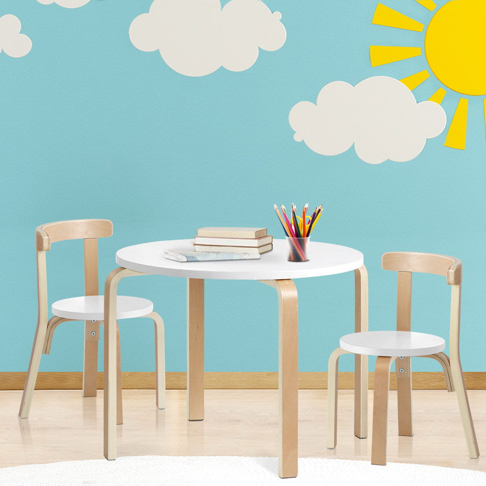 Keezi Nordic Kids Table Chair Set 3PC Desk Activity Study Play Children Modern-6