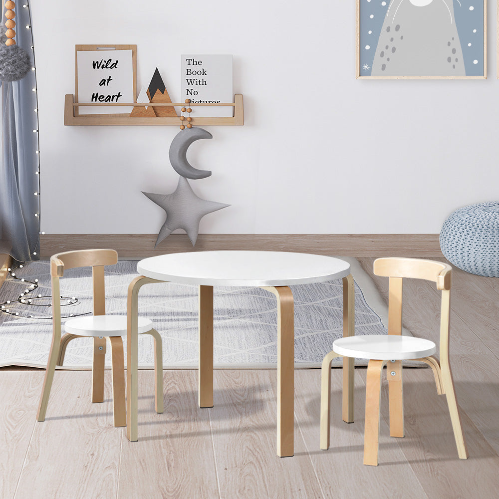 Keezi Nordic Kids Table Chair Set 3PC Desk Activity Study Play Children Modern-7