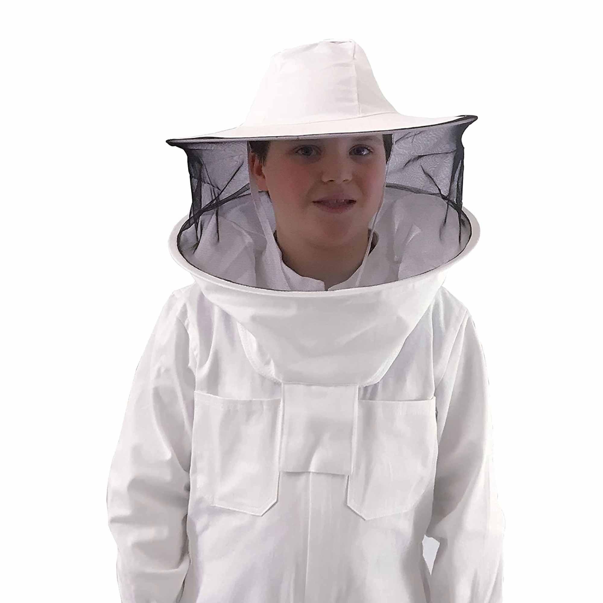 Kids Beekeeping Suit Children's Bee Keeping Outfit Veil Cotton Protective Overall-9