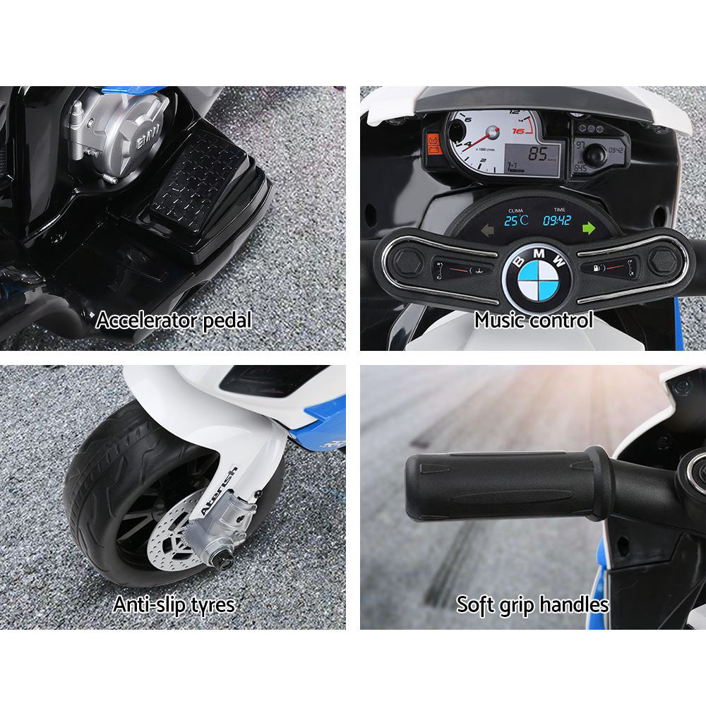 Kids Ride On Motorbike BMW Licensed S1000RR Motorcycle Car Blue-4
