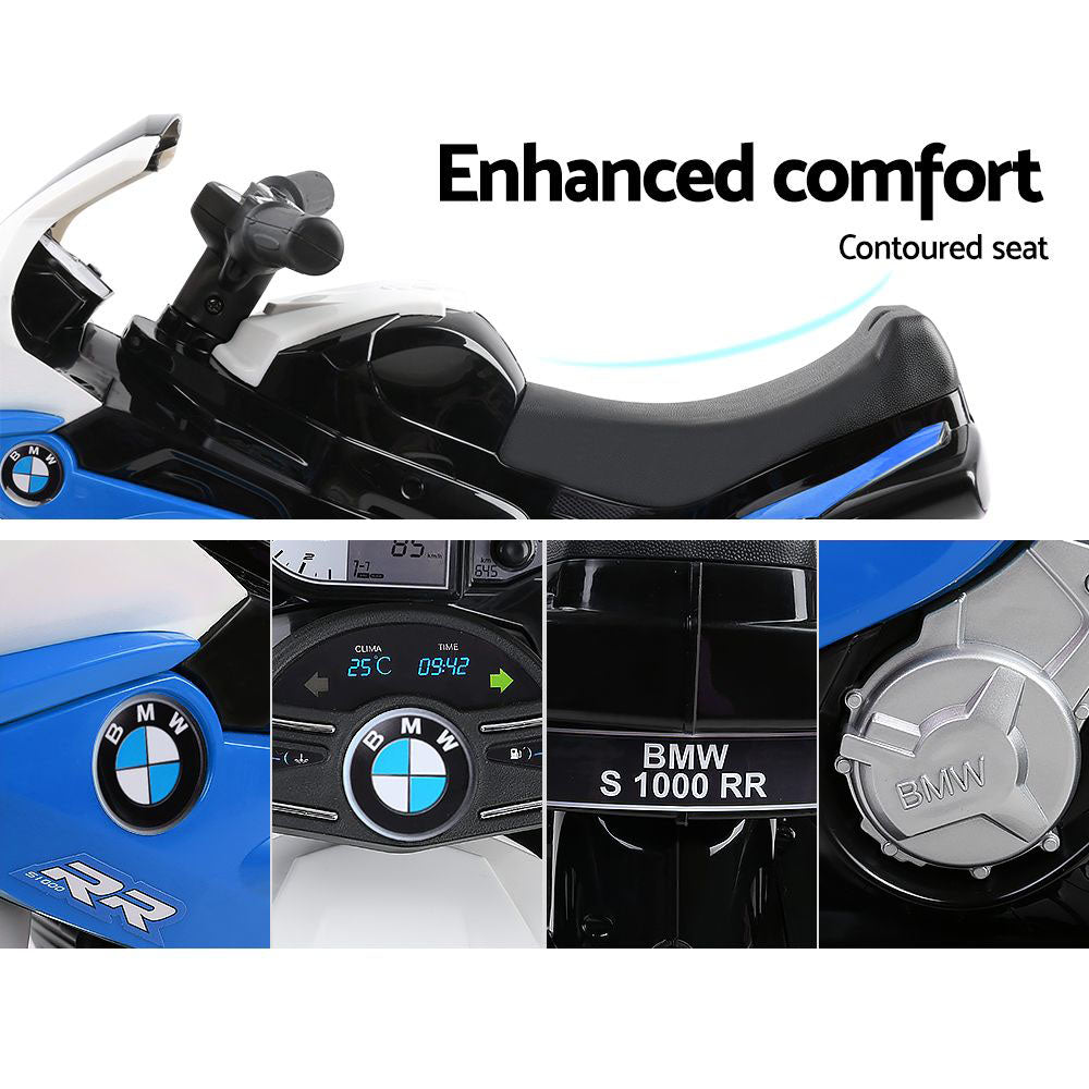 Kids Ride On Motorbike BMW Licensed S1000RR Motorcycle Car Blue-5