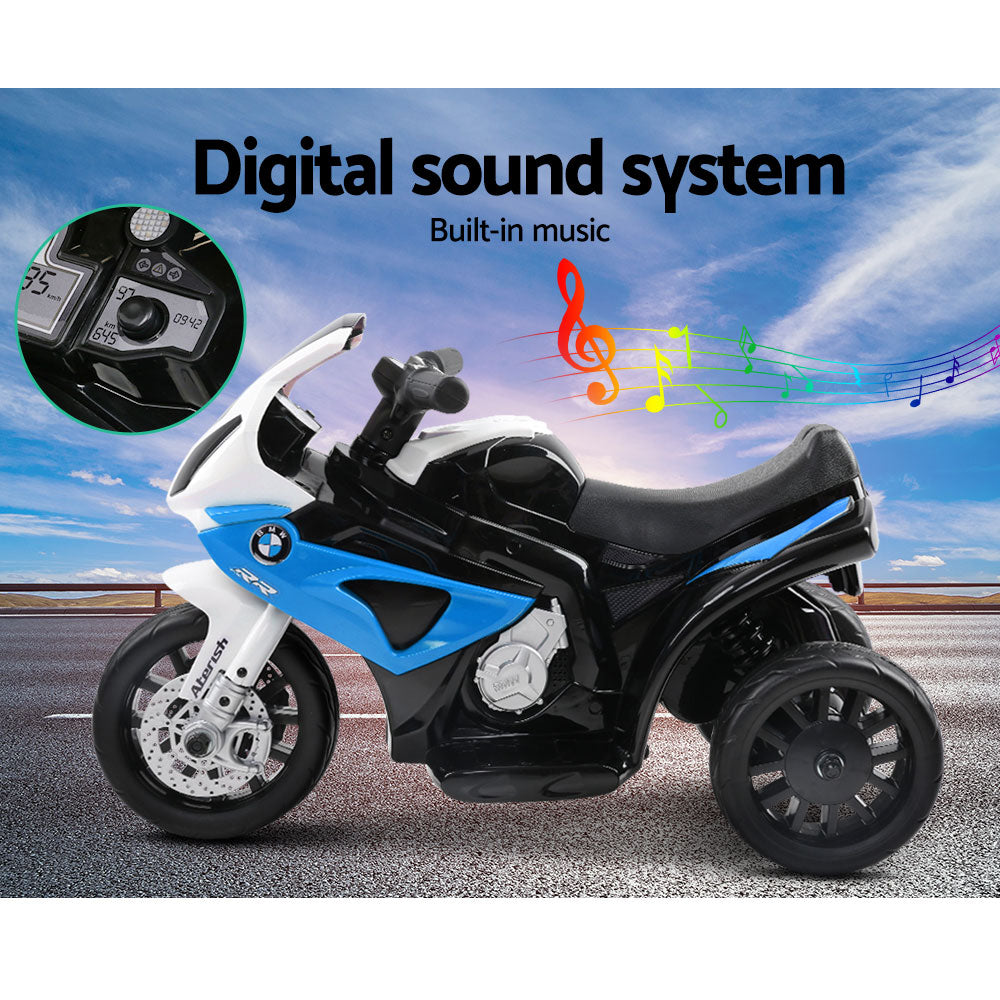 Kids Ride On Motorbike BMW Licensed S1000RR Motorcycle Car Blue-6