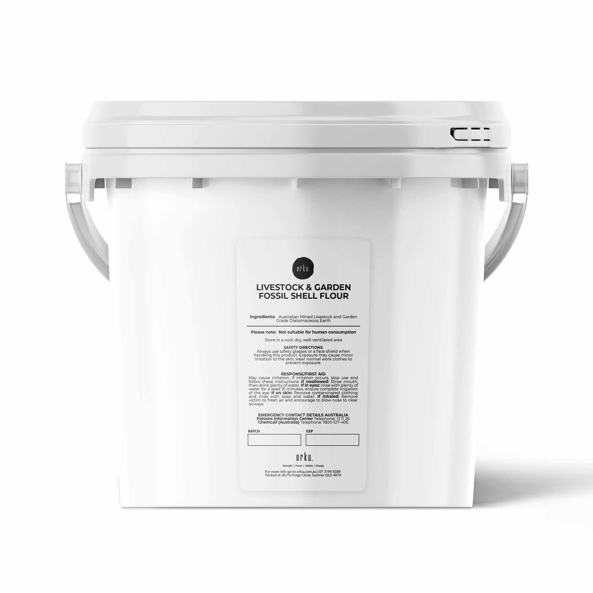 Orku Fossil Shell Flour Tubs - Livestock Garden and Pet Diatomaceous Earth-1