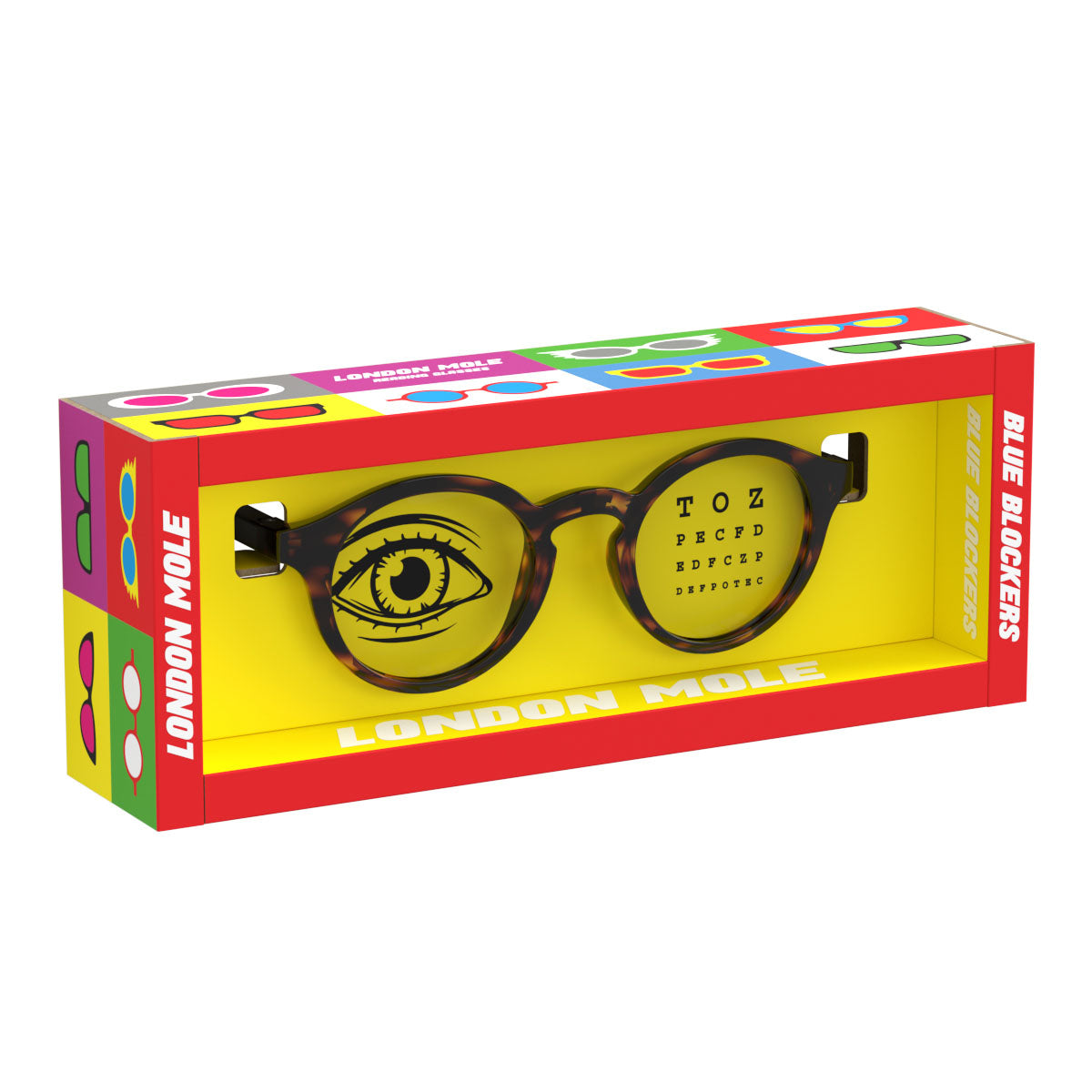 London Mole Graduate Blue Blocker Glasses Gloss Tortoise Shell-6