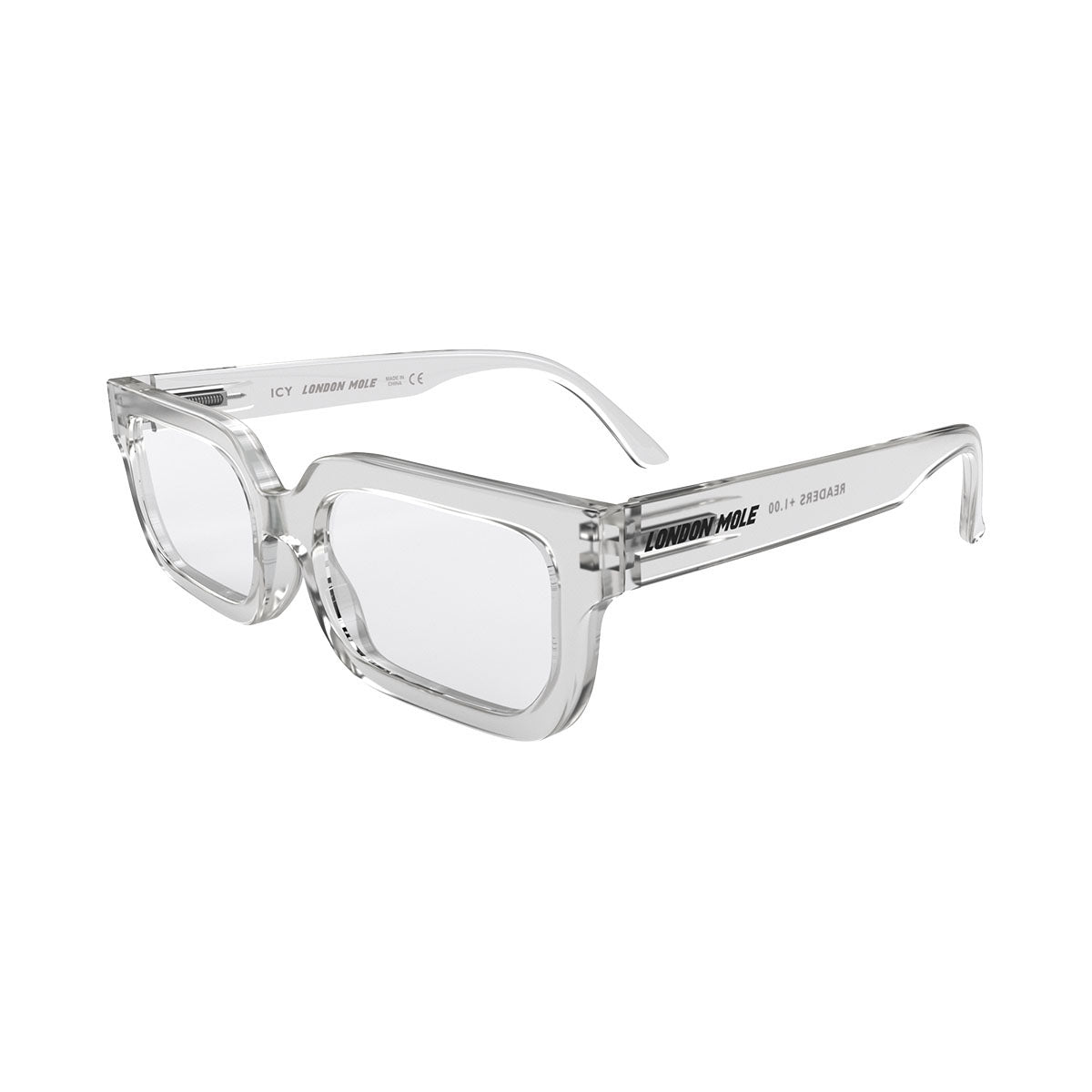London Mole Icy Blue Blocker Glasses Transparent-3