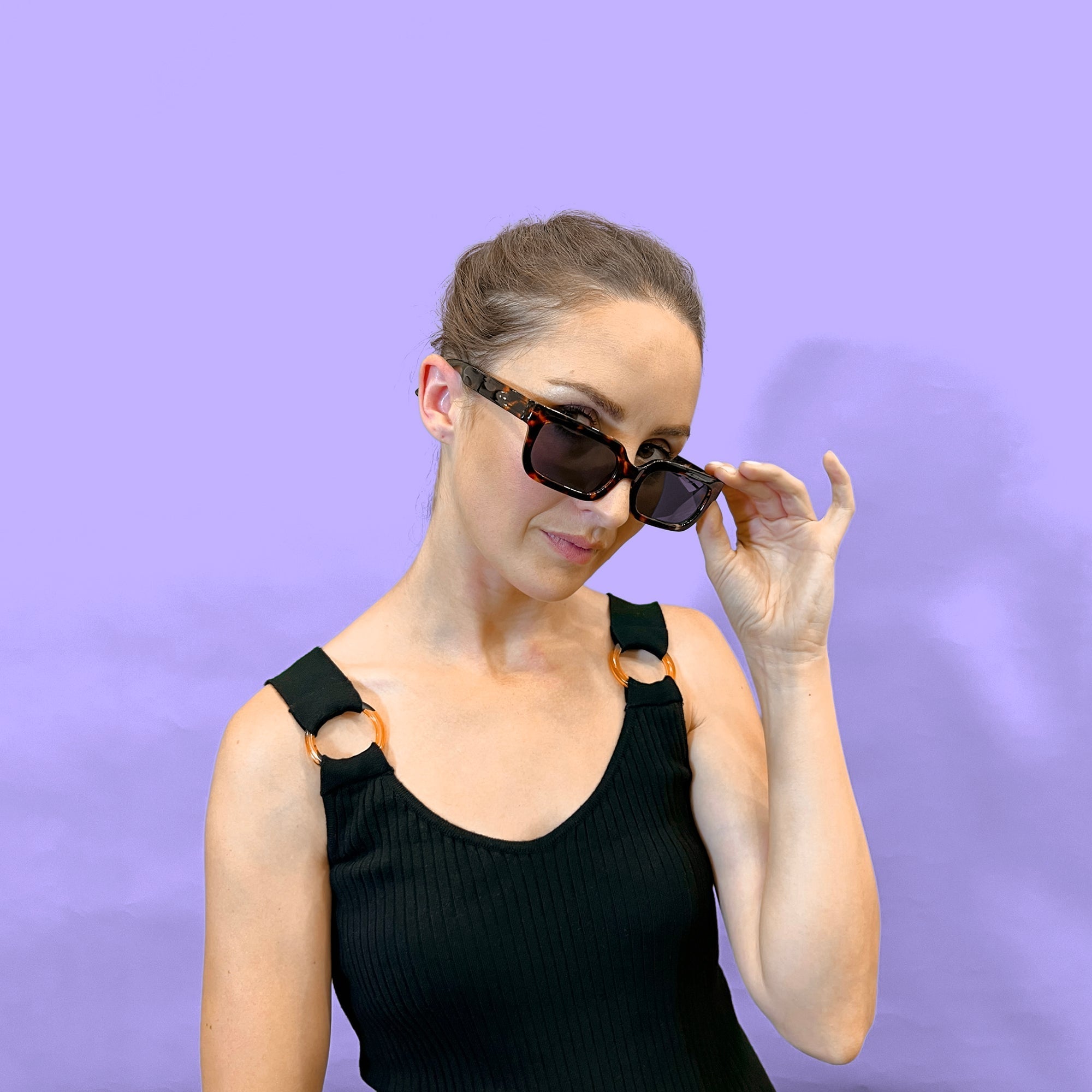 London Mole Icy Sunglasses Gloss Tortoise Shell / Black-5