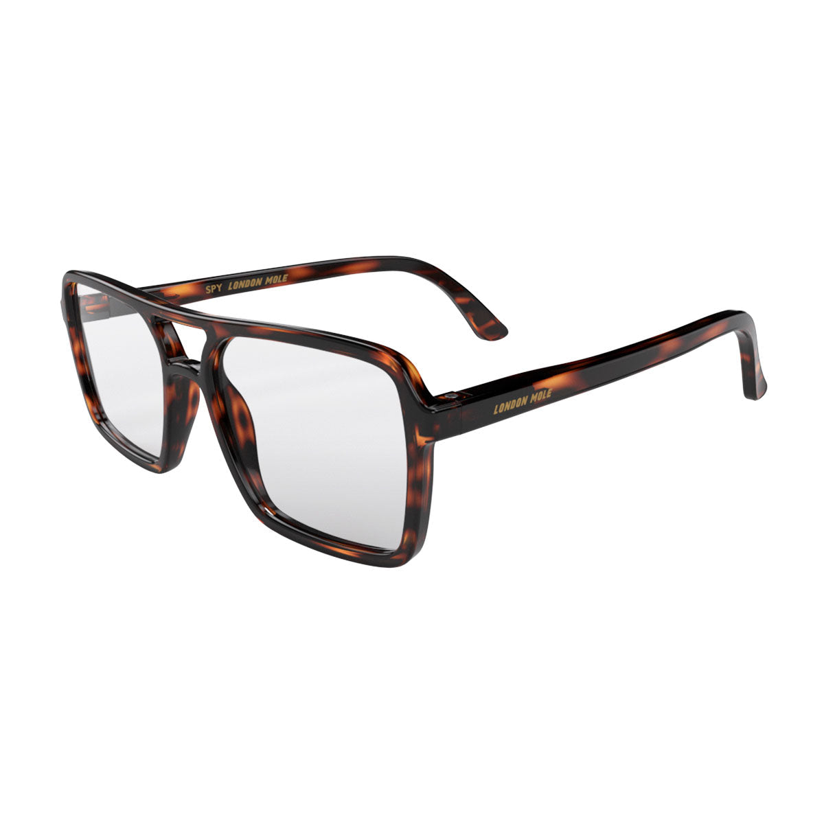 London Mole Spy Blue Blocker Glasses Tortoise Shell-3