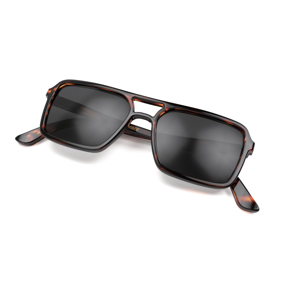 London Mole Spy Sunglasses Gloss Tortoise Shell / Black-2