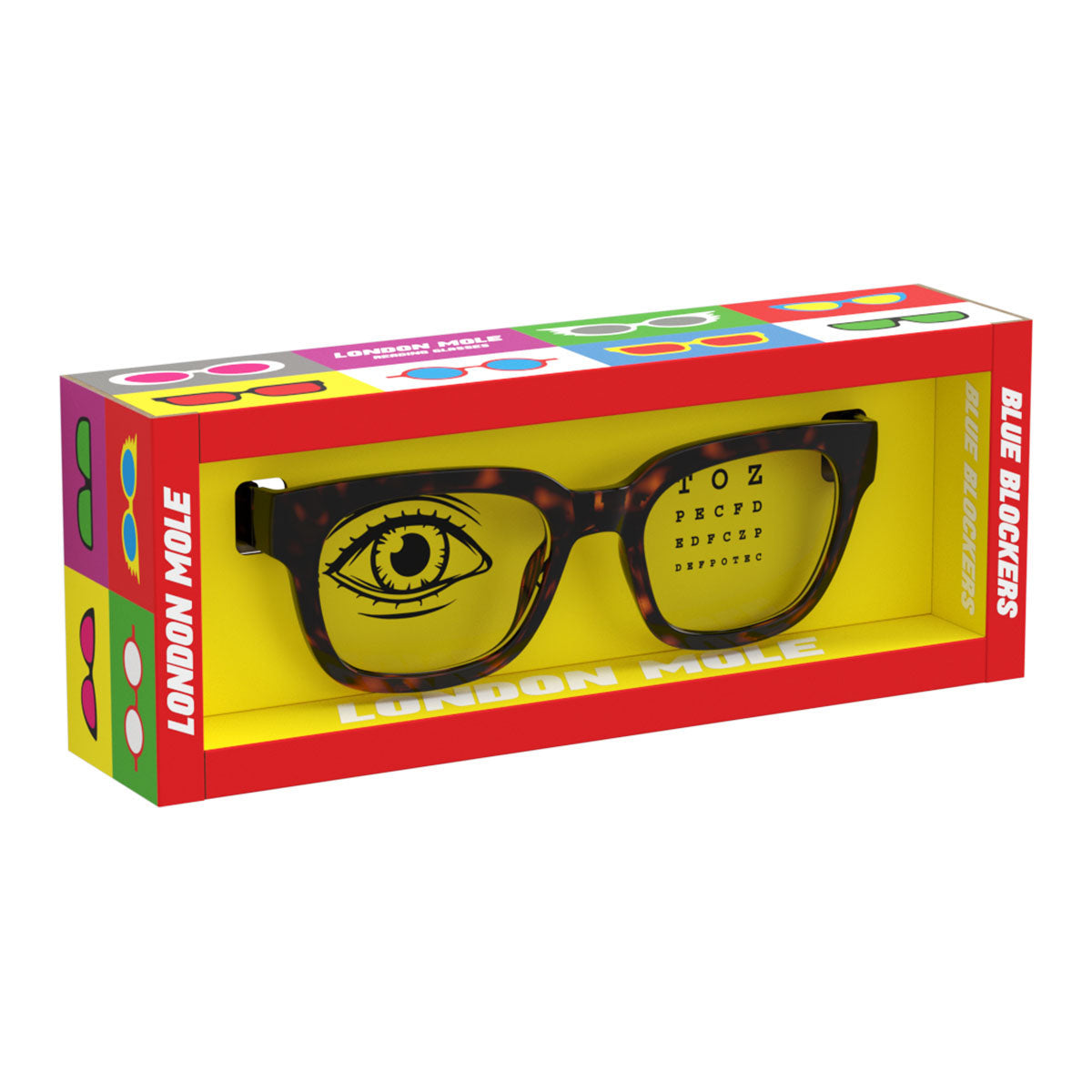 London Mole Tricky Blue Blocker Glasses Tortoise Shell-4