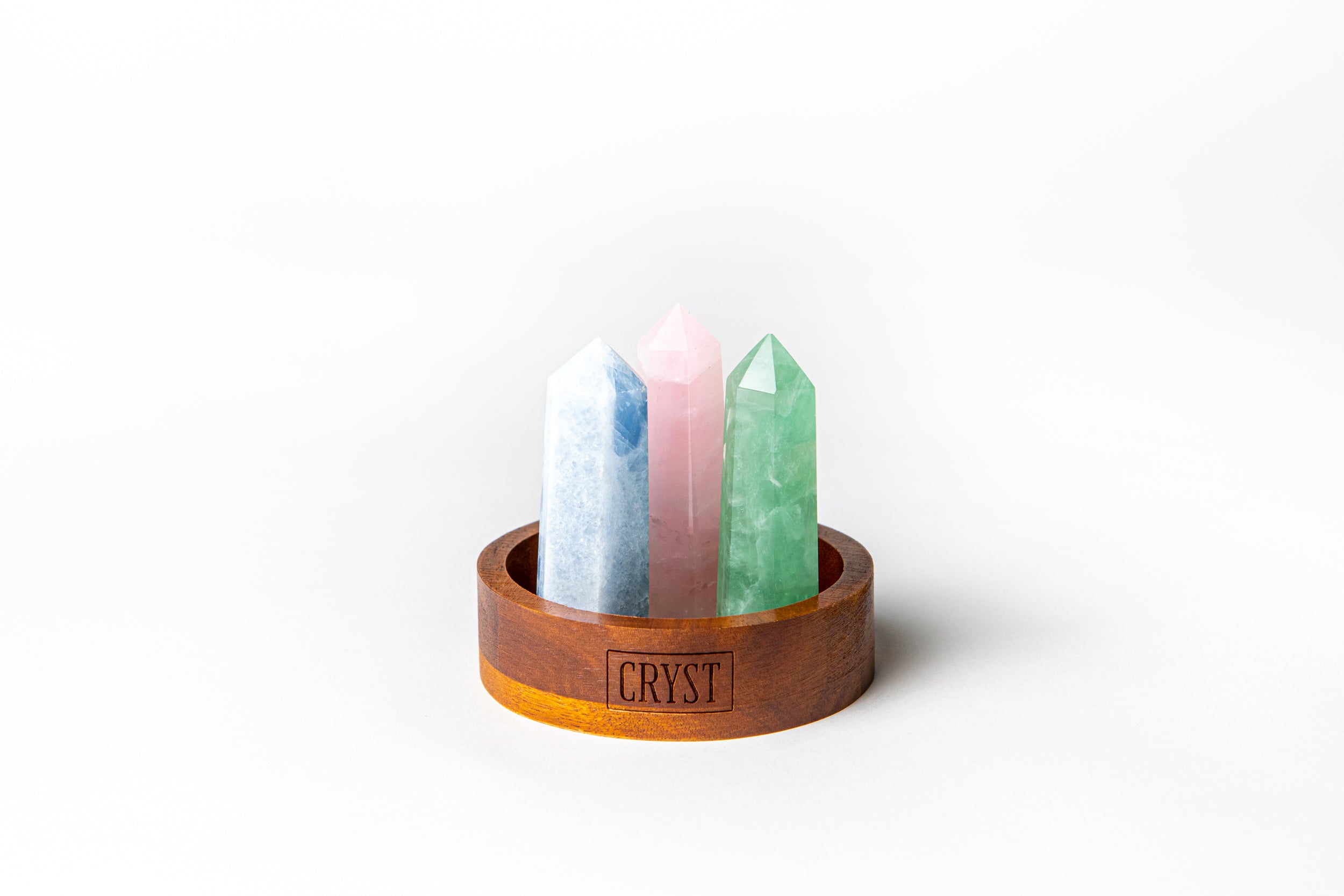 Love + Relationship Crystal Trio - Rose Quartz, Blue Calcite + Fluorite-3