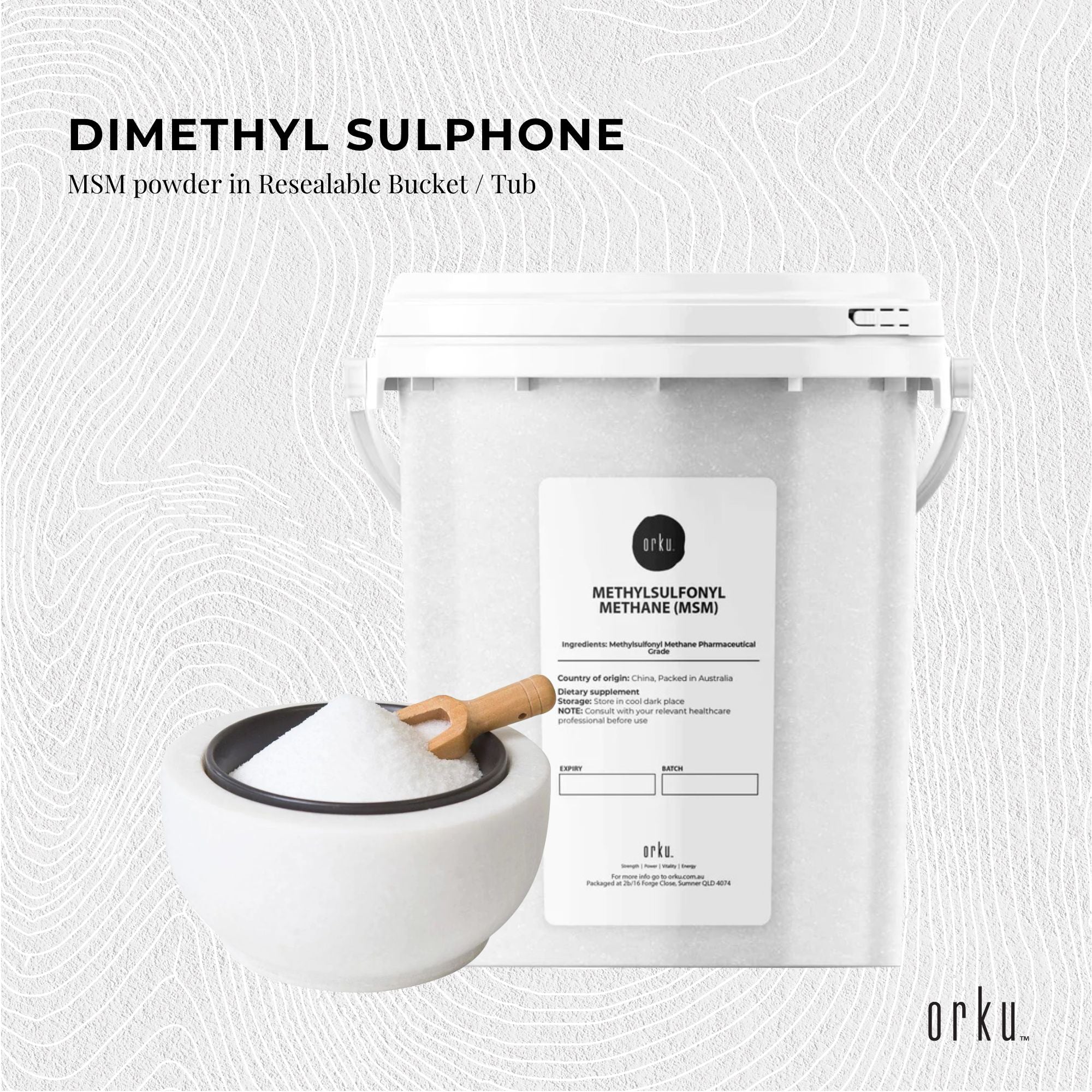 MSM Powder or Crystals Bucket - 99% Pure Methylsulfonylmethane Dimethyl Sulfone-4