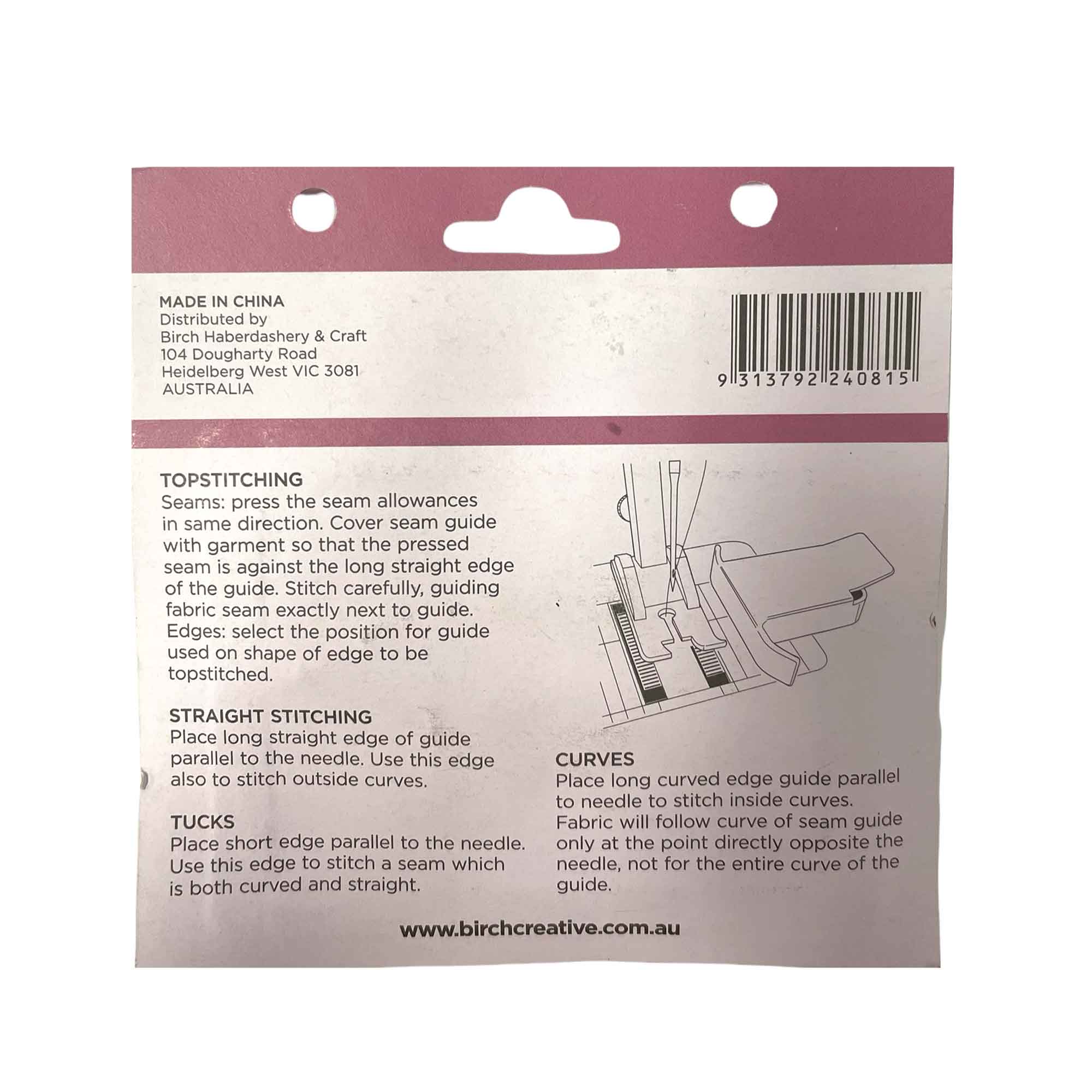 Magnetic Seam Guide Birch Silver Curve Straight Tucks Sewing Machine Accessories-2