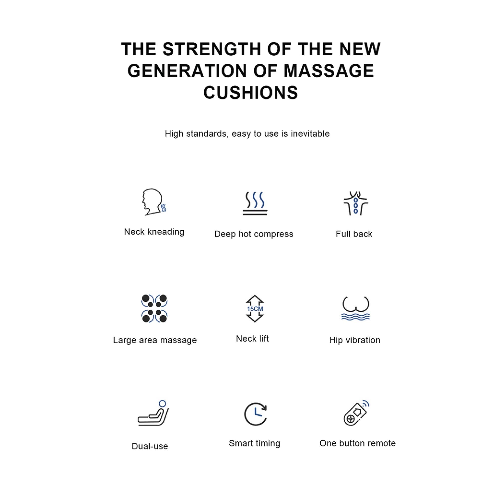 Massager Cushion - Chair Seat Kneading Shiatsu Heat Massage Portable Car-9